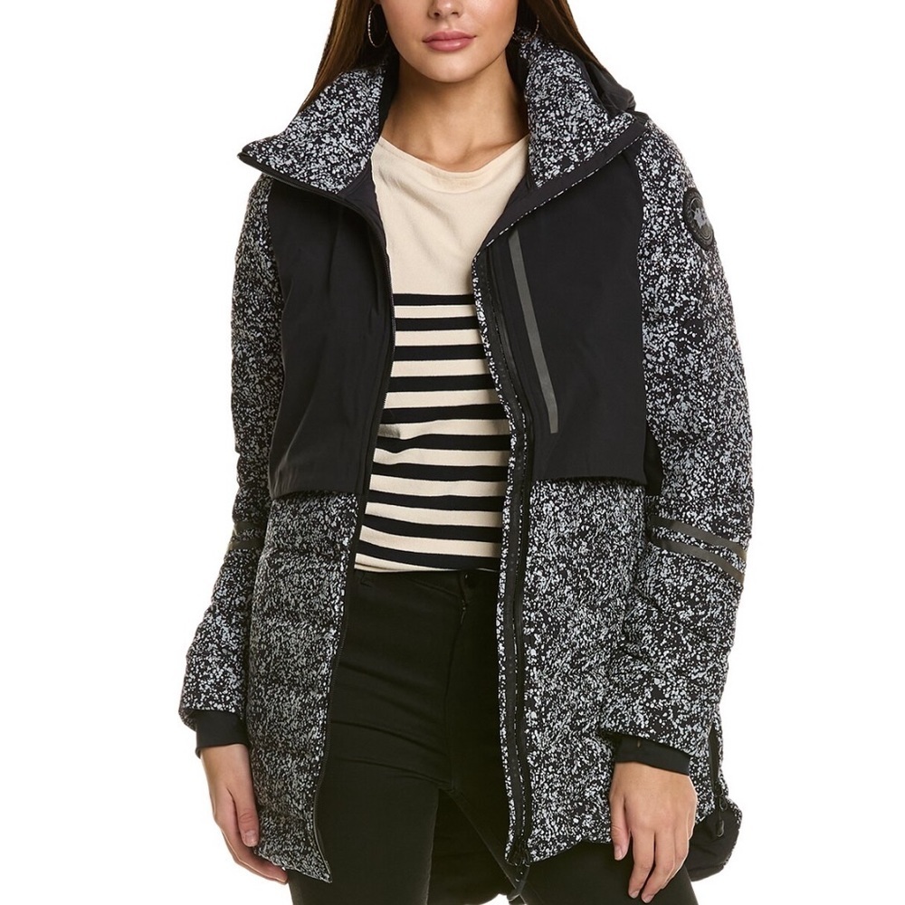 🍁 CANADA GOOSE Black Label CW Hybridge Down Reflective Long Puffer Coat XS